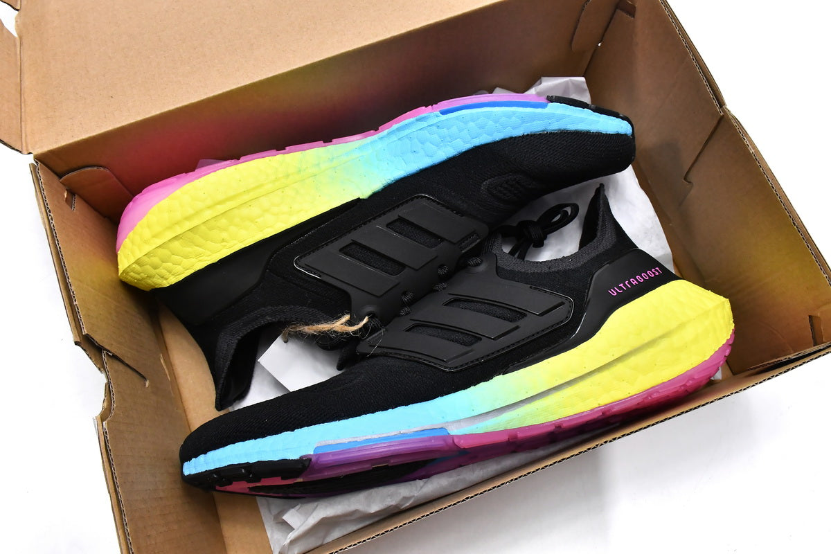 Adidas Ultra Boost 22 Black Gradient Yellow