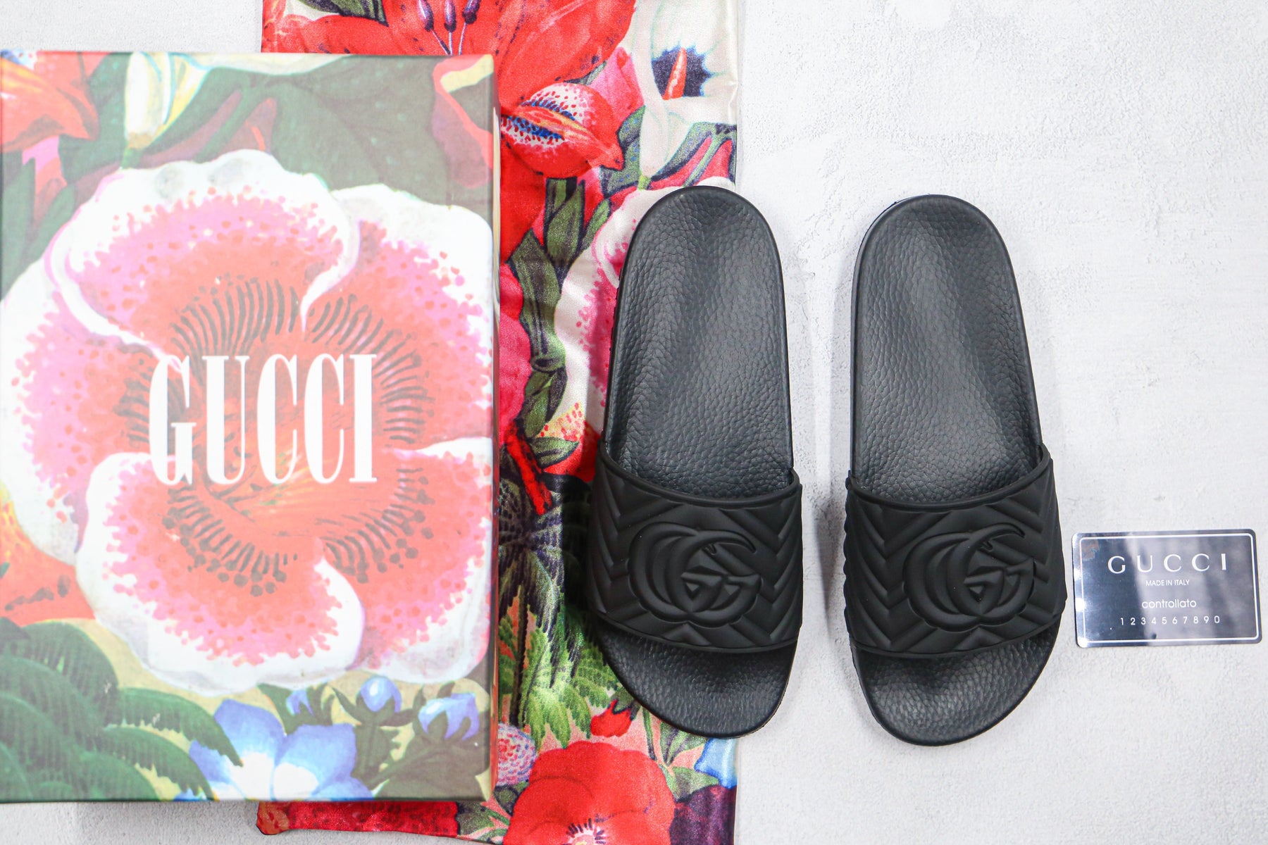 Gucci Matelasse Slide Black