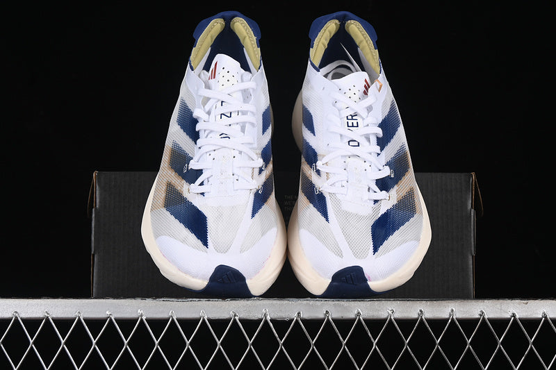 adidas ADIZERO ADIOS PRO 3 Cloud White/Dark Blue/Gold Metallic