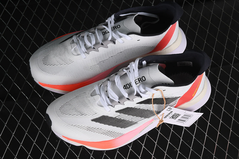 adidas ADIZERO BOSTON 12 Cloud White/Aurora Metallic/Solar Red