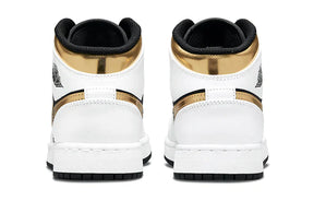 Jordan 1 Mid White Gold Black