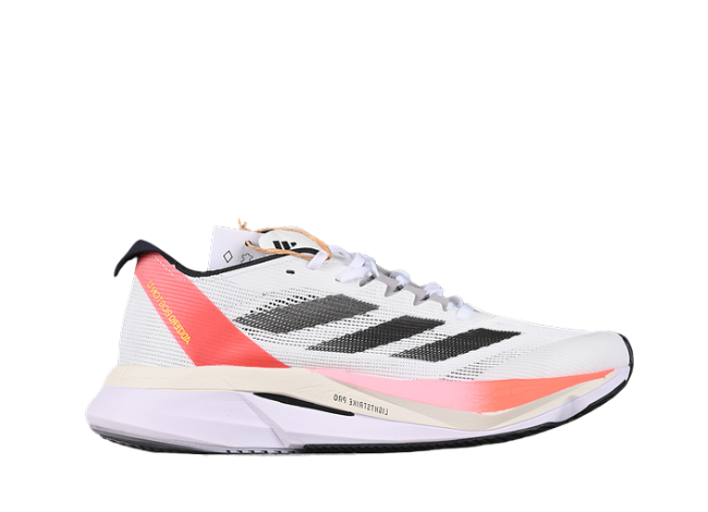 adidas ADIZERO BOSTON 12 Cloud White/Aurora Metallic/Solar Red